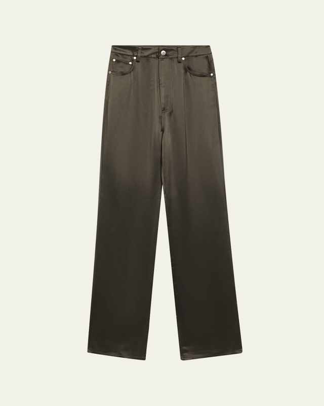 Tita Straight-Leg Satin Pants